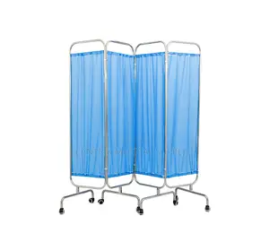 Hospital Folding Stainless Steel 3 Part Ward Screen