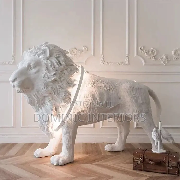 Lion Sculpture Floor Lamp
