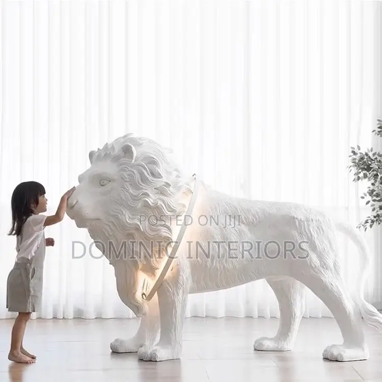Lion Sculpture Floor Lamp