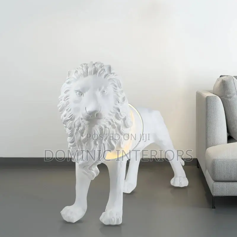 Lion Sculpture Floor Lamp