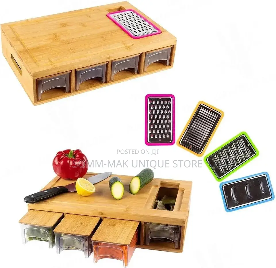 Bamboo Kitchen Chopping Blocks With Storage Container