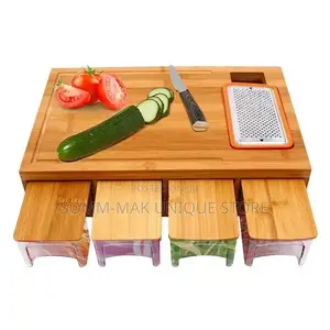 Bamboo Kitchen Chopping Blocks With Storage Container