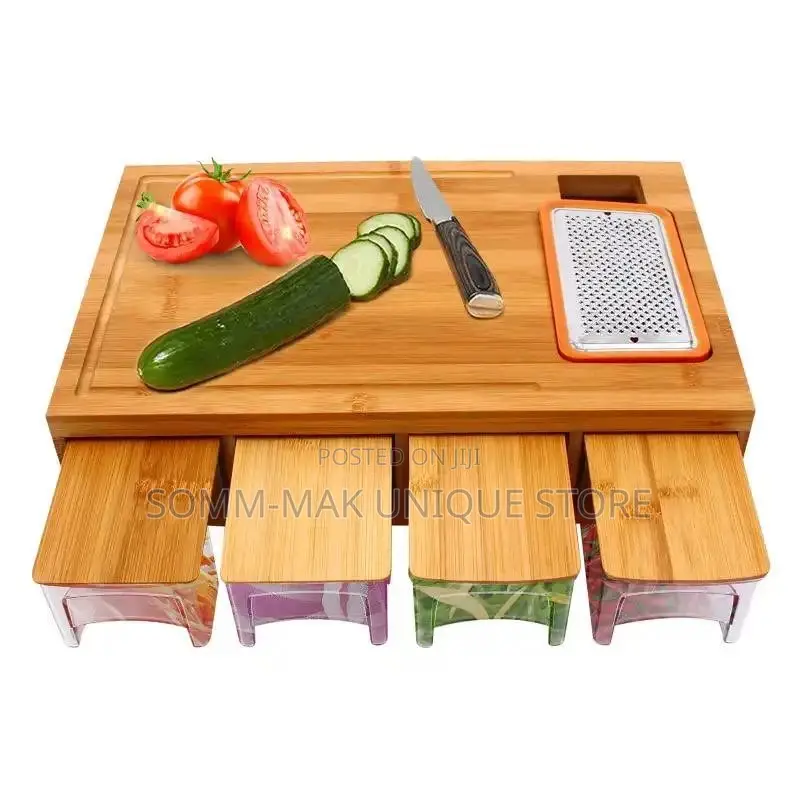 Bamboo Kitchen Chopping Blocks With Storage Container