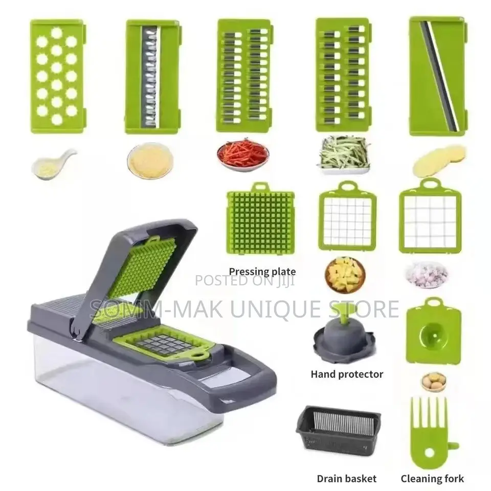 Vegetable Dicer and Slicer With Multiple Shapes