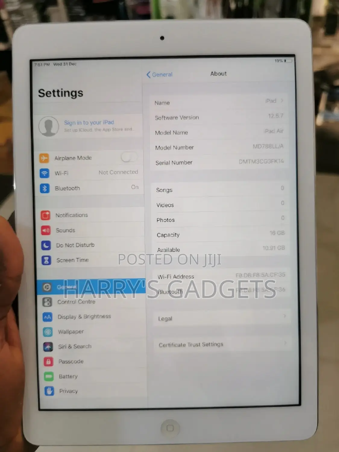 Apple iPad Air 16 GB Silver