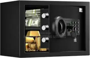 Home Use Electronic Password Steel Plate Safe Box Black