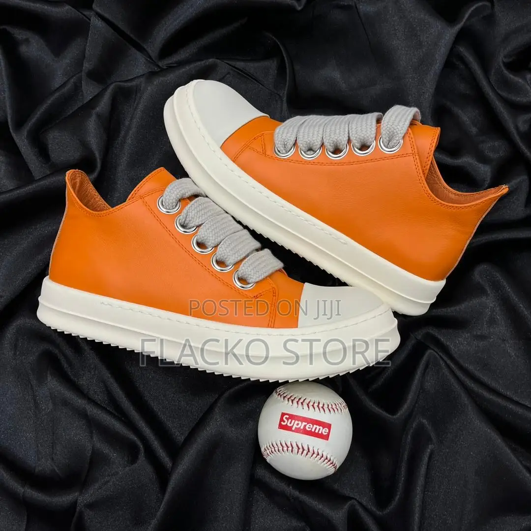 Original Rick Owens Orange DRKSHDW Jumbo Lace Sneakers