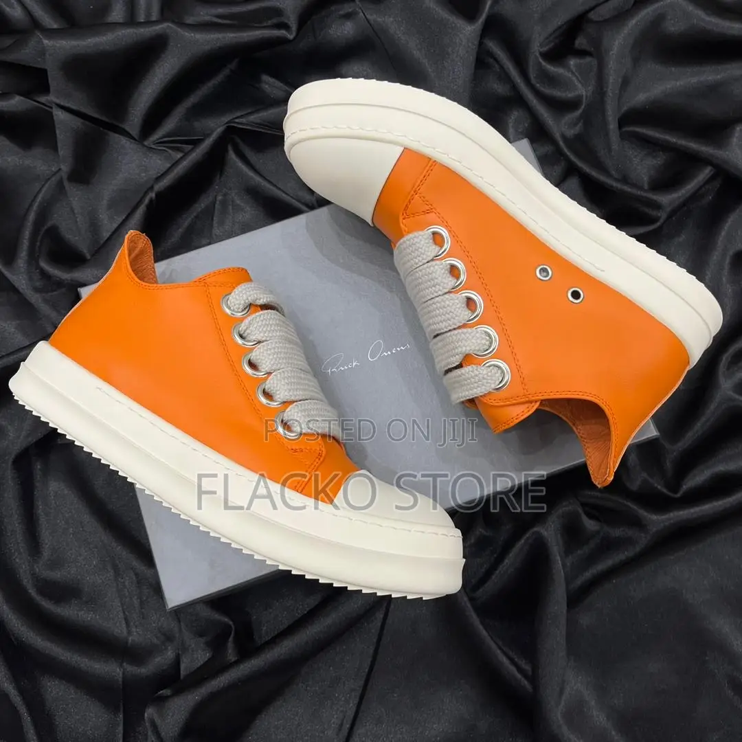 Original Rick Owens Orange DRKSHDW Jumbo Lace Sneakers