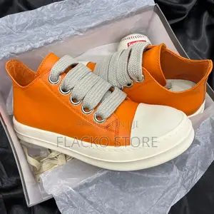 Original Rick Owens Orange DRKSHDW Jumbo Lace Sneakers