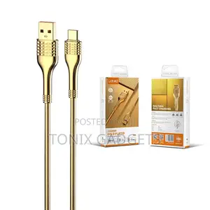 30W Gold Plated Fast Charging Data Cable - 1M