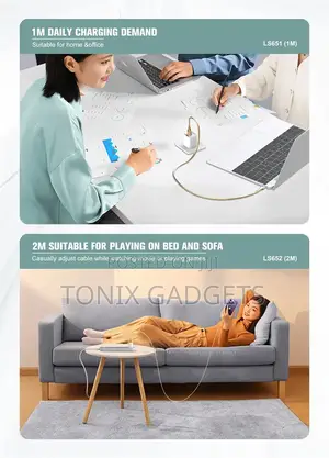 30W Gold Plated Fast Charging Data Cable - 1M