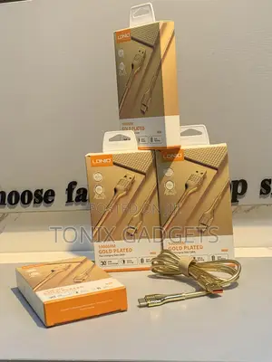 30W Gold Plated Fast Charging Data Cable - 1M