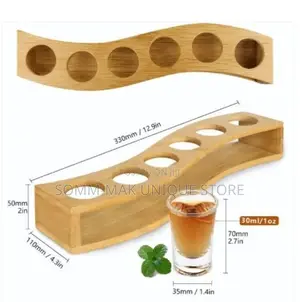 Tequila Shot Glasses Tray Holder With Cup