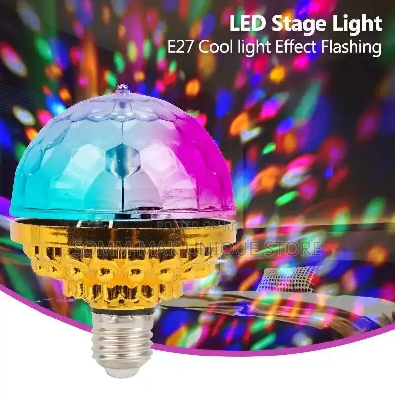 Disco Colourful Rotating Led Light Bulb -360° Auto Rotating