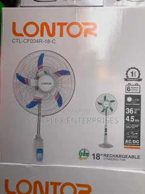 18" Lontor Rechargeable Standing Fan