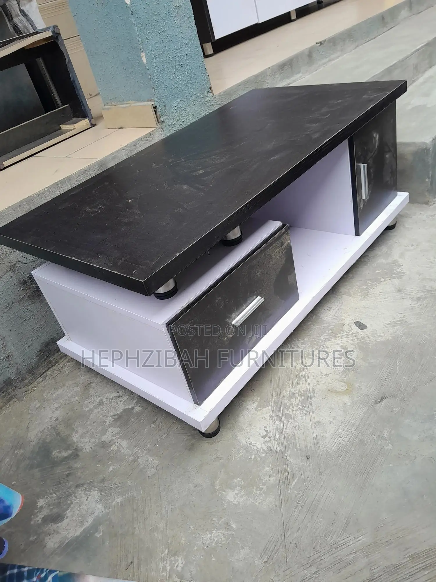 Modern Center Table With Black Doors