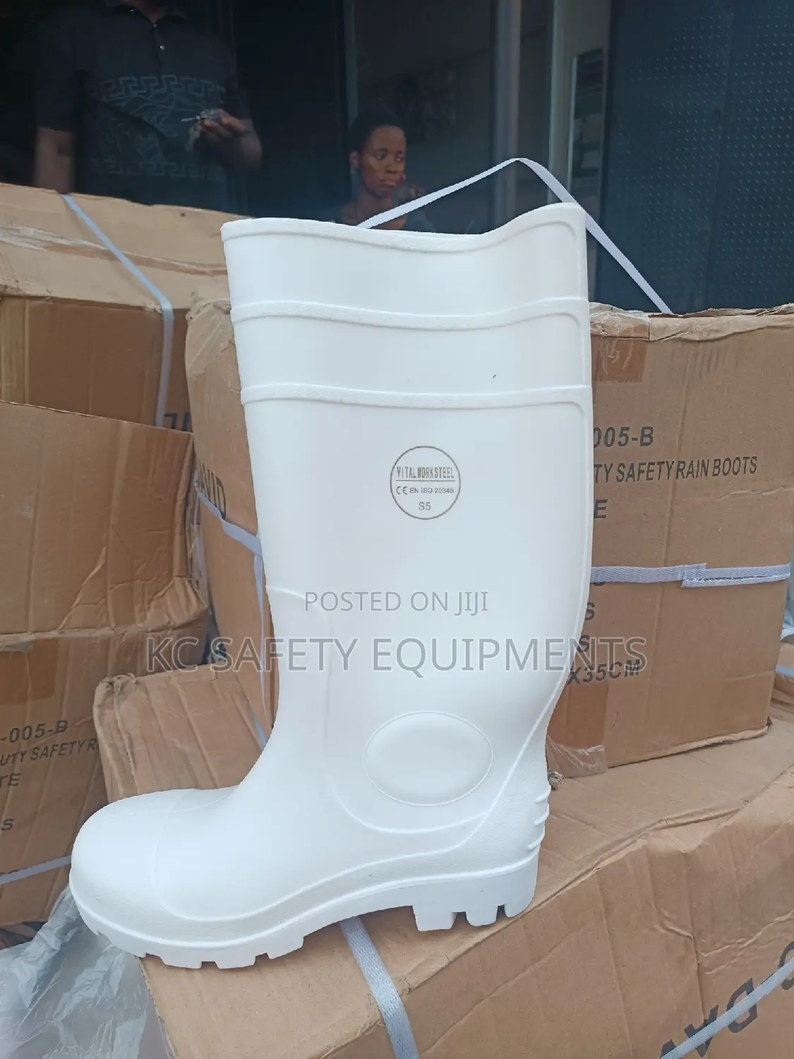 White Safety Rainboot