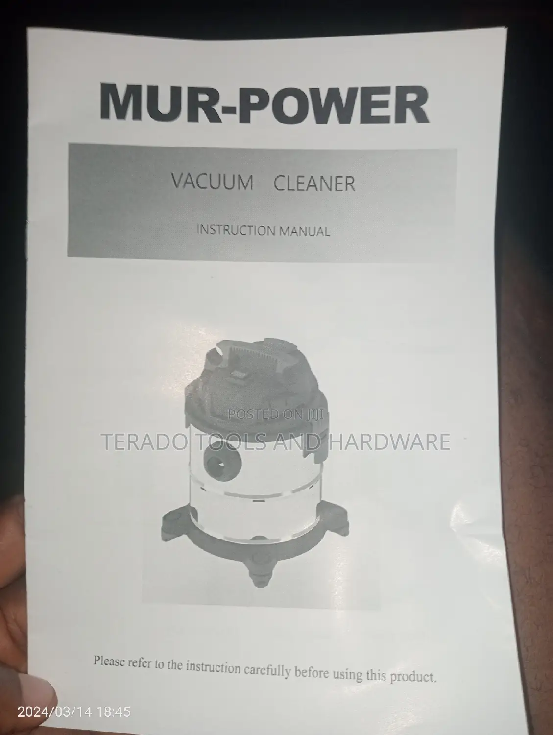 Mur Power Vacuum Cleaner 20l
