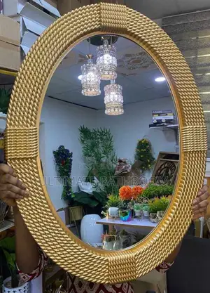 Golden Oval Mirror