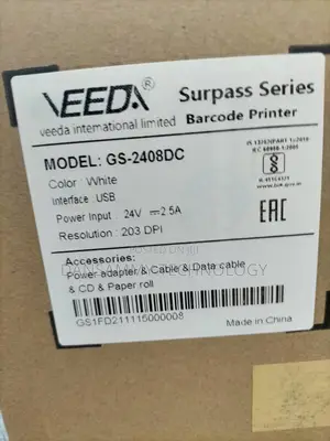 Veeda Gs-2408dc Direct Thermal Barcode Printer