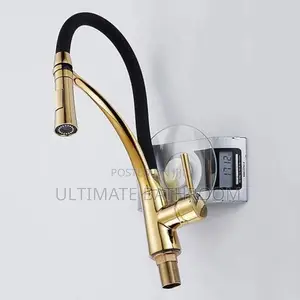 Adjustable Gold Kitchen Mixer Tap