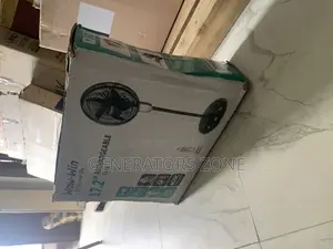 Durable 17.2 Rechargeable Standing Fan (Wow Win) Black