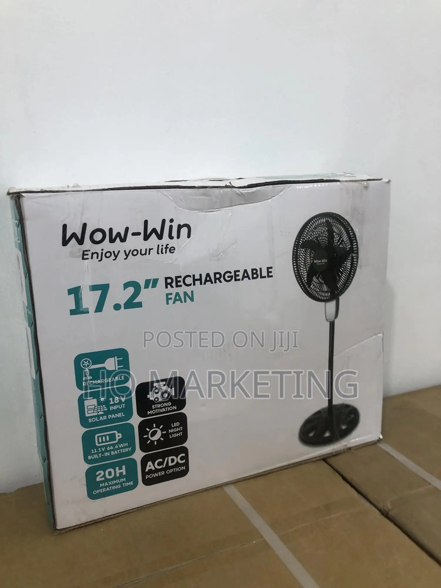 17.2 Inches Rechargeable Standing Fan Wow Win