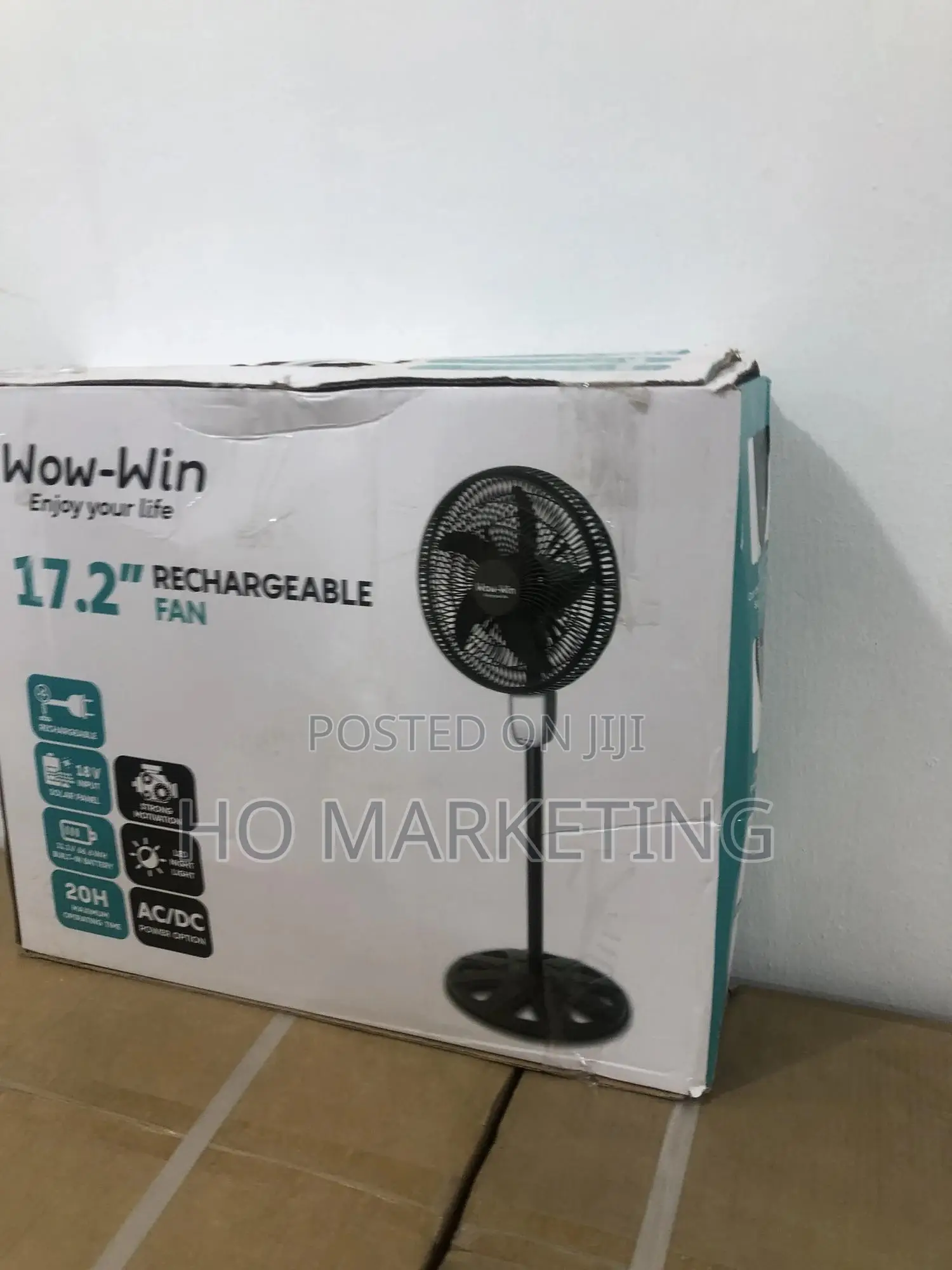 Wow Win 17.2" Rechargeable Standing Fan