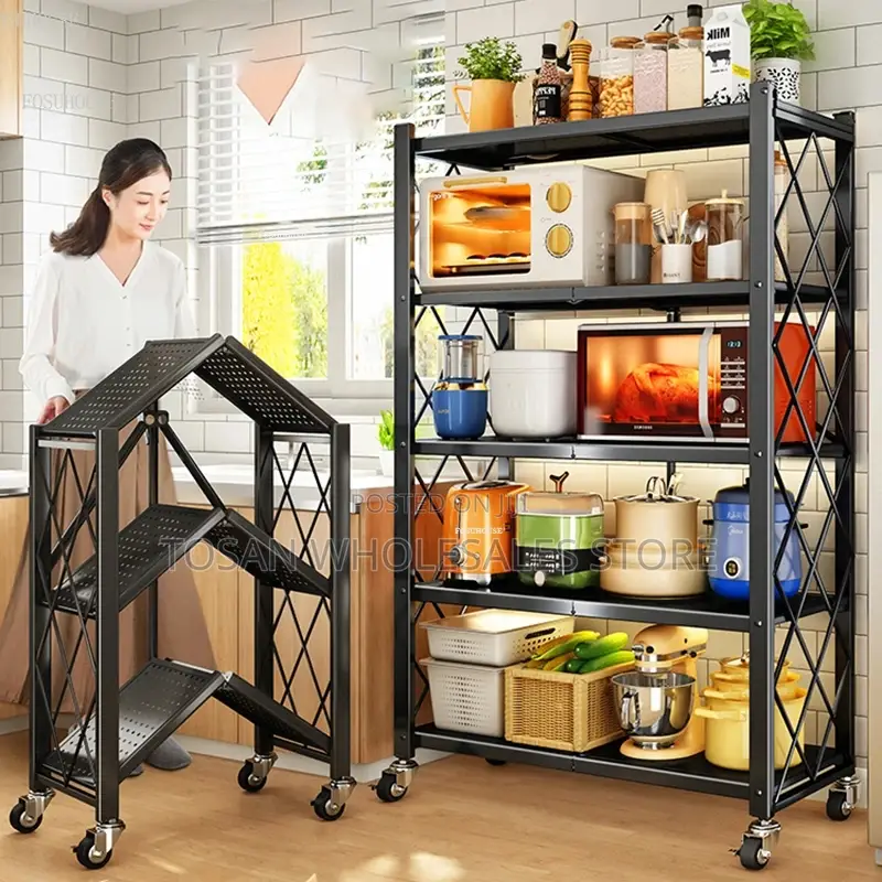 Quality Folding Storage Rack With Wheel