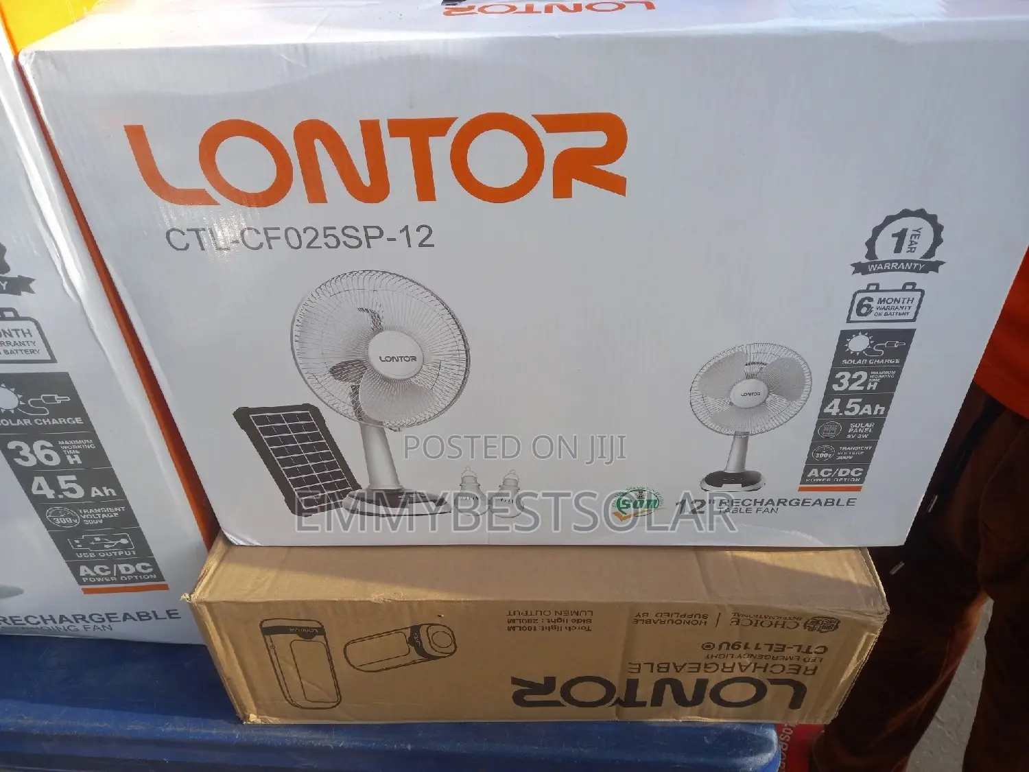 Solar Rechargeable Fan