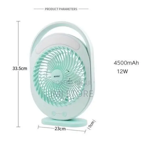 Kamisafe Multi-Functional Rechargeable Table Fan With Light