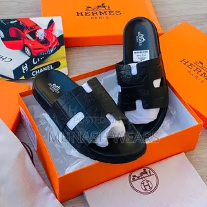 Quality Hermes Leather Slipers