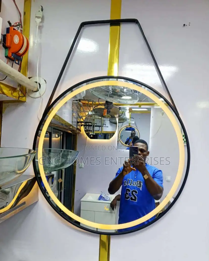 Belt Led Mirror Black Frame