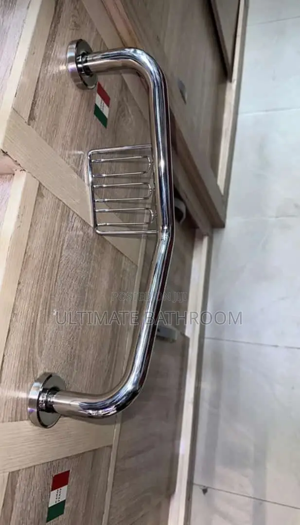 Bathroom Hand Grab With Soap Basket