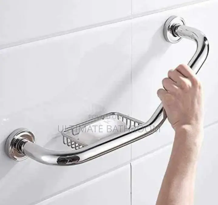 Bathroom Hand Grab With Soap Basket