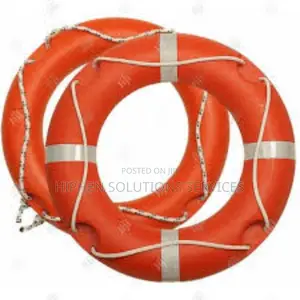 White Durable Plastic Swimming Pool Lifebuoy Rings 21 Inch