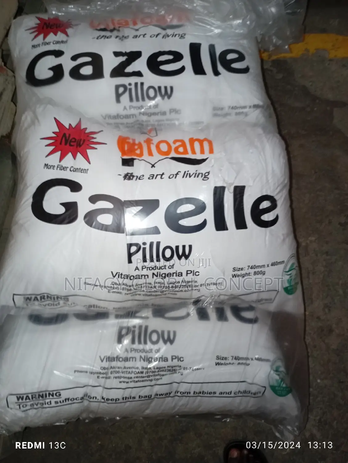 Brand New Vitafoam Gazzel Pillow