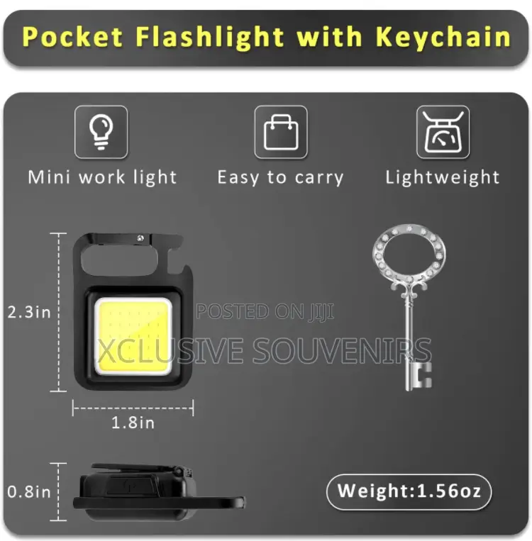 Keychain With Emergency Light Bottle Opener