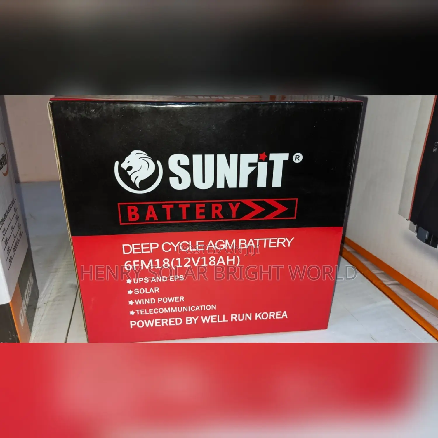 Sunfit 18ah Battery Gel