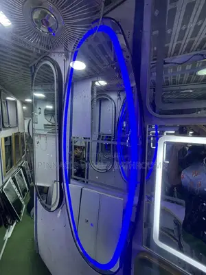 170x60cm Saloon LED Mirror Light With Black Flame