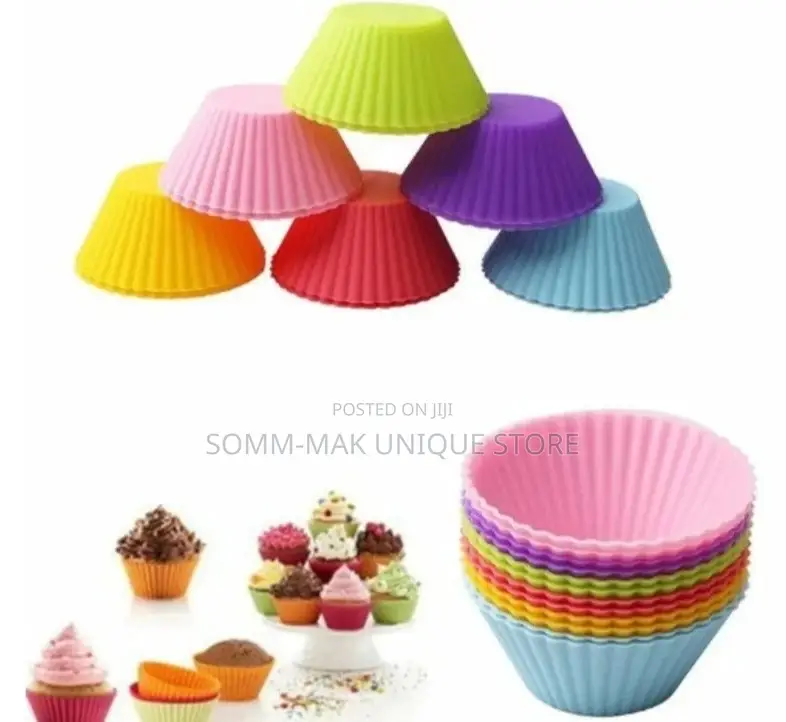 Reusable Silicon Cupcakes Maker- 10 Pieces Set - Multicolor