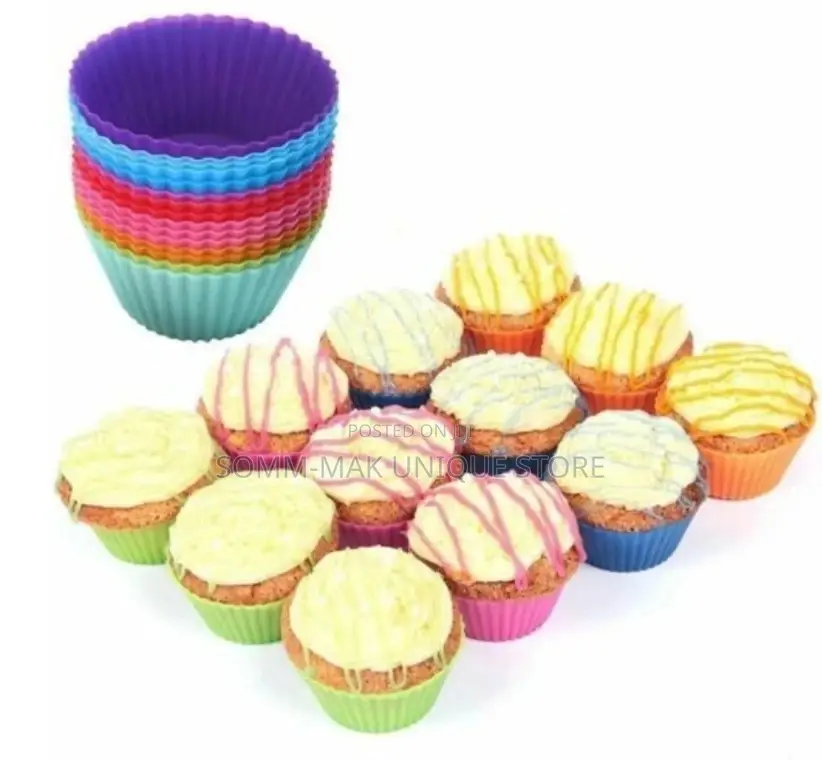 Reusable Silicon Cupcakes Maker- 10 Pieces Set - Multicolor