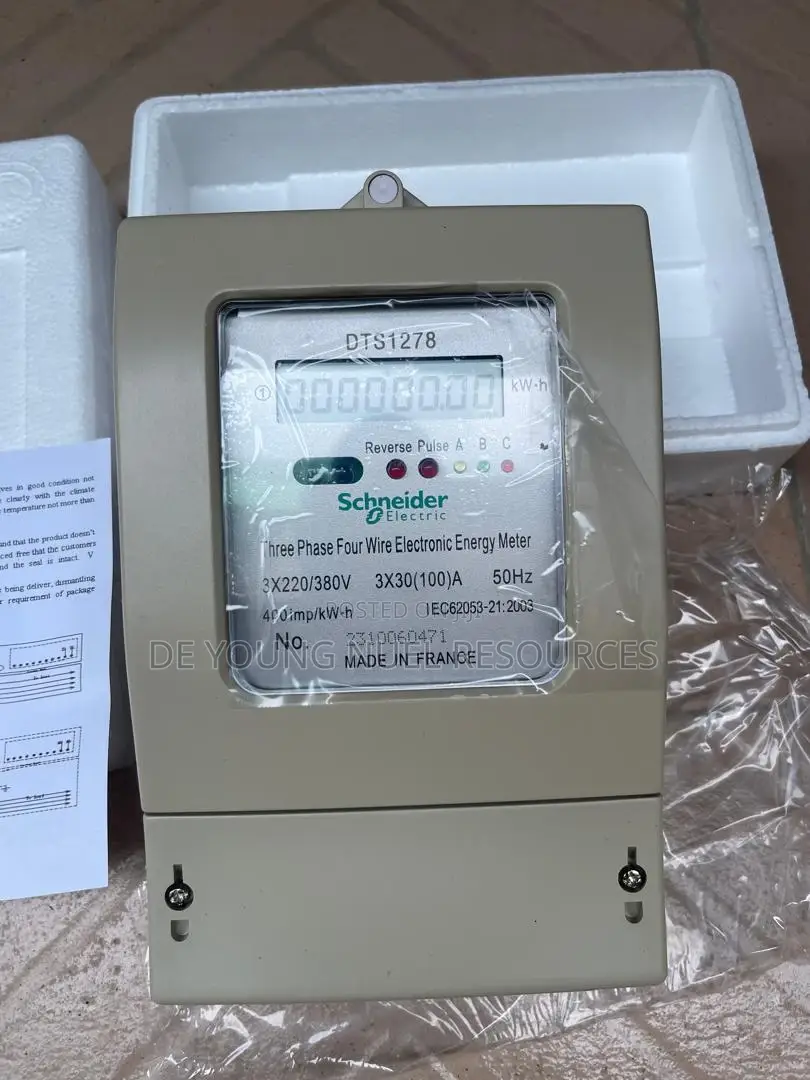 Three Phase Four Wire Electronic Check Meter Postpaid