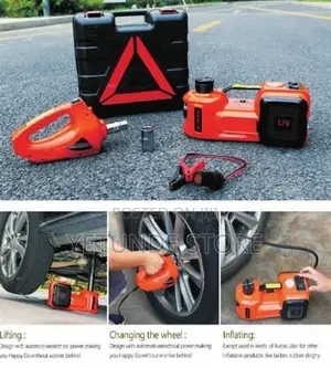 Electric Car Jack, Tire Inflator Pump Emergency Tire Change