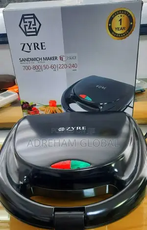 Zyre 2slice Toaster/Sandwich Maker 700-800w