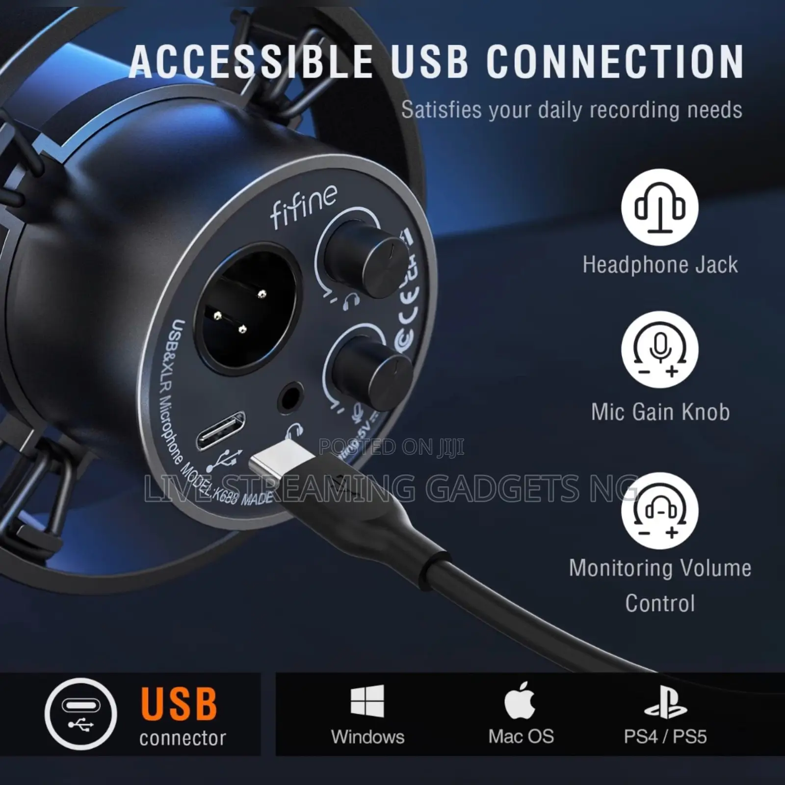 Fifine Dynamic Podcast Microphone