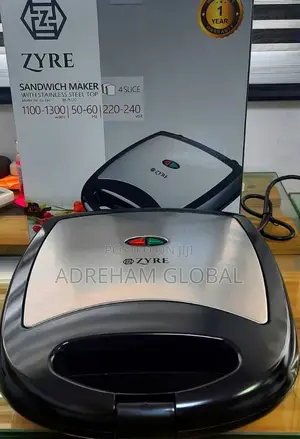 Zyre 4 Slice Toaster/Sandwich Maker 1100-1300w