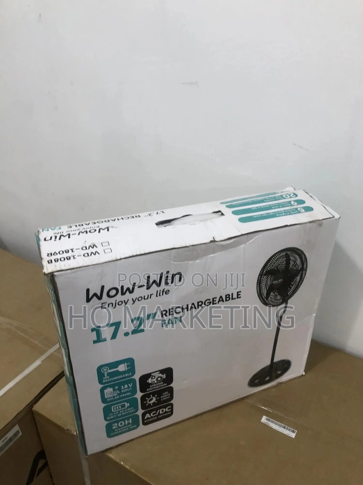 Durable Rechargeable Standing Fan 17.2''