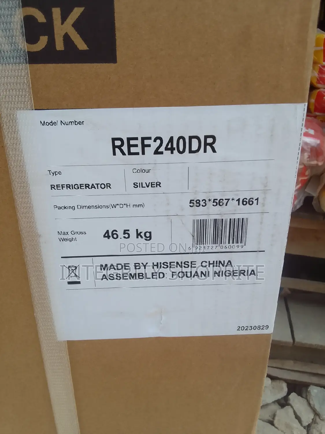 ￼
Hisense 2200L Refrigerator With Bottom Freezer