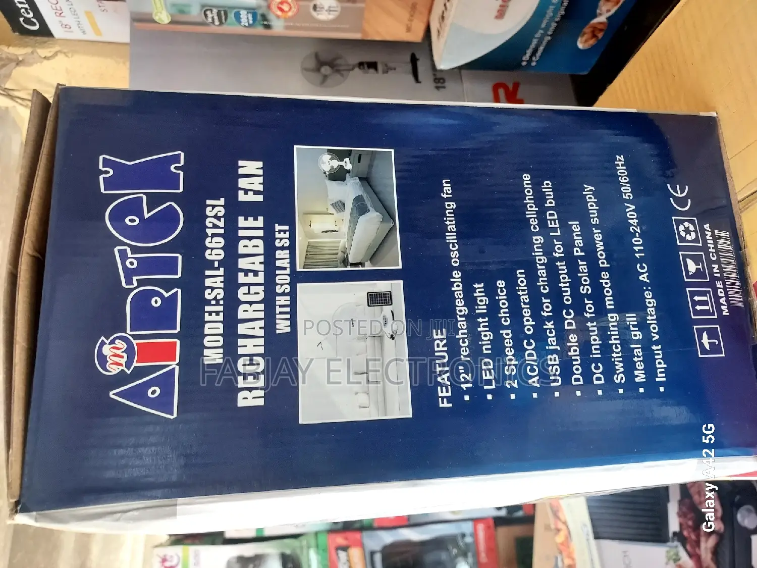 Table Rechargeable Fan